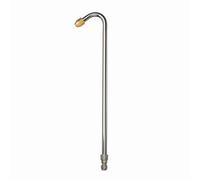 predolo Buse de Lavage Auto Lance Haute Pression Embout Jet Fan 25 De Tube Acier Inoxydable Pointe Laiton Connecteur Rapide Adaptée au Nettoyage Jantes Entretien Allées, Type U 120° Court