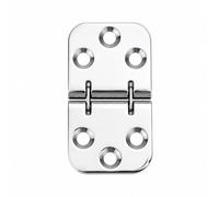 predolo Charnière Inox 316 de Porte à Lames Paumelle Renforcée Corps Central Lisse Pose Affleurante Anti-accrocs pour Coffre Meuble Cabine, Charnière Estampée 71 38