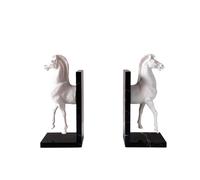 predolo Cheval Serre-Livres Sculpture Presse-Livre Décoration Vintage en Marbre Lourde pour Stabilité et Organisation des Ouvrages Adapté pour Bureau Étagère Bibliothèque Lecture