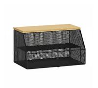 predolo Cloche à Aliments Anti-Nuisibles Grande Capacité Étagère de Rangement en Métallique Respirant pour Cuisine, Comptoir, Black, 3 Layers