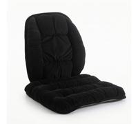 predolo Coussin Chaise avec Dossier Capitonné Galette Siège avec Dossier Moelleux pour, Noir Mystérieux, Coussin 40X40cm + Support Lombaire