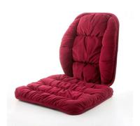 predolo Coussin Chaise avec Dossier Capitonné Galette Siège avec Dossier Moelleux pour, Rouge Vin, Coussin 40X40cm + Support Lombaire