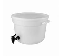 predolo Distributeur Jus Robinet Portable Fontaine Boisson Robinet Réservoir Jus Transparent pour Restaurateurs, Extérieur, Seau À Jus Rond En PP 10L Sans Base