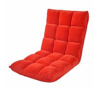 predolo Fauteuil Sol avec Dossier Réglable Matelassé Fauteuil Pliable Doux Siège pour Studio, Rouge
