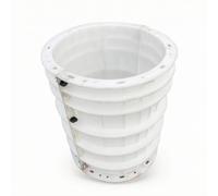 predolo Moule Colonne Béton Photovoltaïque Coffrage Pilier Cylindrique Moule Poteau Forme Rond Gabarit Base Plastique Rigide Résistant Démoulage Aisé sans, Diamètre 35 Cm, Hauteur 50 Cm