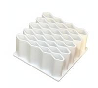 predolo Organisateur Maquillage Rangement, Organisateur de Pommades Ondulant, Rack de Rangement pour Médicaments, Présentoir à Compartiments pour Crèmes, Bureau, Pinceaux, Blanc
