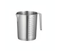 predolo Pichet Mesureur Inox Graduations Gravées Verre Gradué Inox Finition Brossée Jauge Liquide Graduée, 5 L, Sans Couvercle