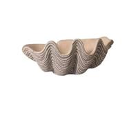 predolo Plateau Décoratif Résine, Plateau en Forme Coquillage Polyvalent Plateau Décoratif Artistique Corbeille pour Réception, Bagues, Colliers, Boucles d'oreilles, Café