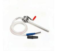 predolo Pompe à Manuelle Rotative Transfert avec Tuyau Manuel pour Mécaniciens, Tube D Entrée 32 Cm, Tuyau 2 M, Petite Pompe En Aluminium Avec 2 Types De Sorties D Huile