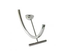 predolo Porte-Bougie Cintré Base Cylindrique Porte-Bougie Table Support Incliné Objet Déco, Argenté