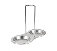 predolo Range Couverts, Repose Cuillère Cuisine en Acier Inoxydable 430, Pot Ustensiles Cuisine Poli Argent