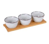 predolo Set Saucière Nordique en Céramique, Coupelle Irrégulière pour Sauces & s, Ramequin Plat à Sauces Glacé, 10-10,9 cm, Blanc sésame