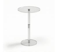 predolo Table D'appoint en Acrylique Morne Table Chevet Facile à Nettoyer Guéridon pour Balcon, Moyenne 30x30x54cm