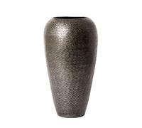 predolo Vase à Feuille Ginkgo Argenté Vase avec Motif Feuille Ginkgo Créatif pour Table, Argent, Moyen 33 14.5 H23.5cm