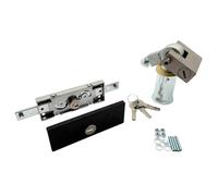 PREFER - Kit de sécurité pour amortisseur avec serrure et serrure anti-effraction - Acier inoxydable - 3 clés poinçonnées - Idéal pour volet - Cadenas blindées