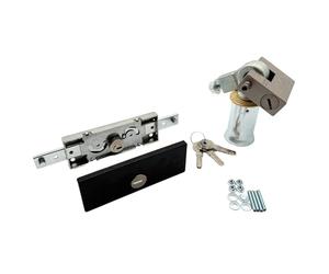 PREFER - Kit de sécurité pour amortisseur avec serrure et serrure anti-effraction - Acier inoxydable - 3 clés poinçonnées - Idéal pour volet - Cadenas blindées
