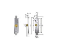 PREFER PRE6110.0100 - Serrure mortaise porte basculante - Cylindre laiton