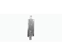 PREFER Serrure pour basculant/garage sans cylindre entraxe 60 mm, poignée en folle, argent, à clé, 2 verrous, 6 cm x 22.55 cm x 1.5 cm, pour porte de garage