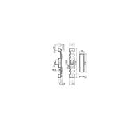 Prefer Serrure pour grille 2 points - Argent