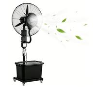 Preferspace Ventilateur Brumisateur 42L Industriel Haute Vitesse - 3 Vitesses Réglables, Oscillation 90°, Hauteur 160-200cm, Refroidissement Extérieur pour Patio, Atelier, Serre(81cm/32in)