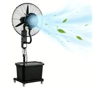 Preferspace Ventilateur Brumisateur 42L Industriel Haute Vitesse - 3 Vitesses Réglables, Oscillation 90°, Hauteur 160-200cm, Refroidissement Extérieur pour Patio, Atelier, Serre(71cm/28in)