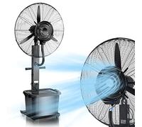 Preferspace - Ventilateur brumisateur oscillant à 3 vitesses - Modèle sur pied avec réservoir haute capacité de 42 L - Idéal pour rafraîchir jardins, terrasses et autres espaces extérieurs