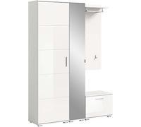 Prego ensemble d'armoires de rangement 4 parties brillant blanc, blanc.