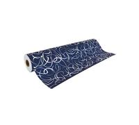 Prem.80g, 50x0,70m Arabesq argt fd bleu - Bleu