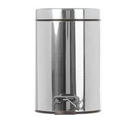 Premier Housewares 0506313 Poubelle à Pédale Acier Inoxydable Effet Miroir 3 L + Godet Intérieur Plastique