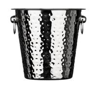Premier Housewares 0507992 Seau à Champagne/Vin en Acier Inoxydable Effet Martelé