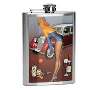 Premier Housewares 0508085 Flasque 8 Oz Design Over The Bonnet en Acier Inoxydable