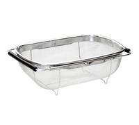 Premier Housewares 0509300 Passoire à Évier avec Poignée Extensible Acier Inoxydable Noir/Treillis Métallique