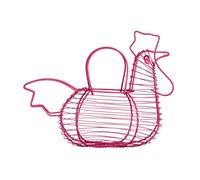 Premier Housewares 0509384 Panier à Oeufs Poule Chrome Fuchsia
