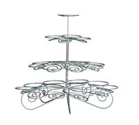 Premier Housewares 0509637 Support à Muffin de 4 Niveaux pour 23 Muffin en Fil d'argent