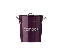 Premier housewares 0510016 poubelle à compost avec poignées acier galvanisé violet