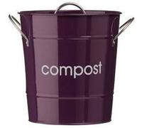 Premier housewares 0510016 poubelle à compost avec poignées acier galvanisé violet Violet G