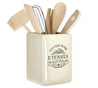 Premier Housewares 0721233 Porte-Ustensiles Vintage Home en Céramique Crème