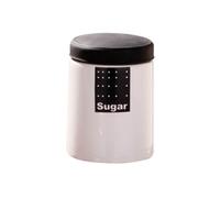 Premier Housewares 0721784 Étiquette Pot à Sucre Noir + Couvercle en Silicone