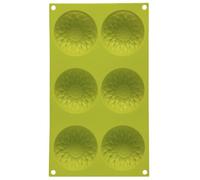 Premier Housewares 0804999 Moule à Gâteau Forme Tournesol en Silicone Vert 6 Trous