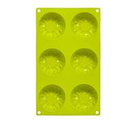 Premier Housewares 0805001 Moule à Gâteau Forme Marguerite en Silicone Vert 6 Trous