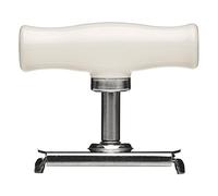 Premier Housewares 0806378 Bygone Ouvre-Bocal Acier Inoxydable + Poignée Blanc