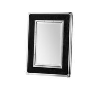 Premier Housewares 1101421 Miroir Mural Détail en Effet Cuir de Crocodile/Acier Inoxydable