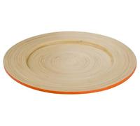 Premier Housewares 1104418 Kyoto Assiette en Bambou Orange