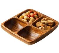 PREMIER Plat de service 1104552 - 4 sections en bois d'acacia