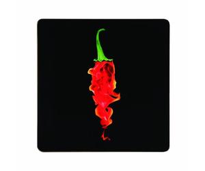 Premier Housewares 1203504 Ensemble de 4 Dessous de Verres Piment en Flammes en Liège