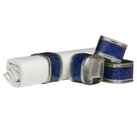 Premier Housewares 1403769 Set de 4 Ronds de Serviette Saphir Brillant/Nickelé