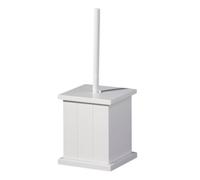 Premier Housewares 1600958 Porte-Balais de Toilette avec Brosse en Bois Blanc