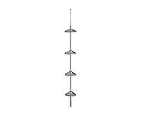 Premier Housewares 1601464 Étagère de Douche Montage à Ressort en Aluminium avec 4 Tablettes Réglables Argent