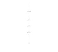 Premier Housewares 1601472 Étagère de Douche d'angle Montage à Ressort en Aluminium avec 4 Tablettes Réglables Blanc