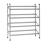 Premier Housewares 1900234 Range-Chaussures à 4 Niveaux avec Cadre Extensible Chromé
